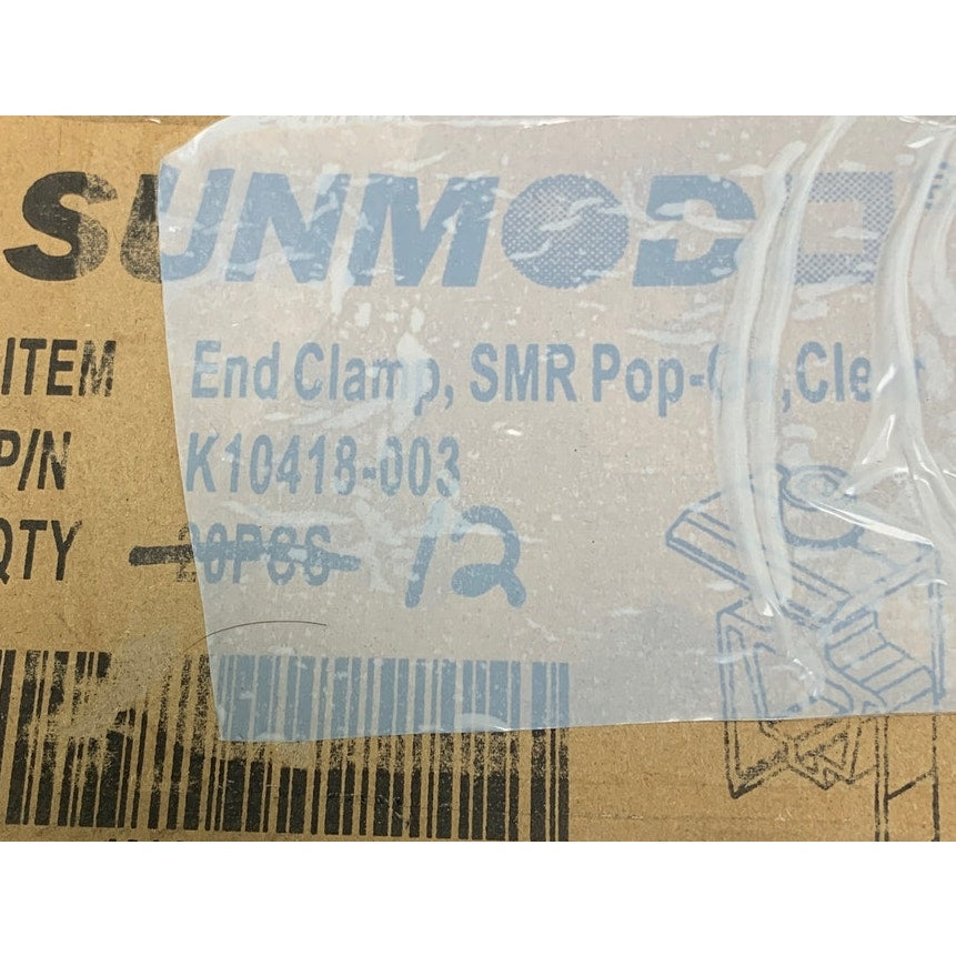 6 New Sunmodo SMR Pop-On Silver K10418-003 Solar Panel Module End Clamps