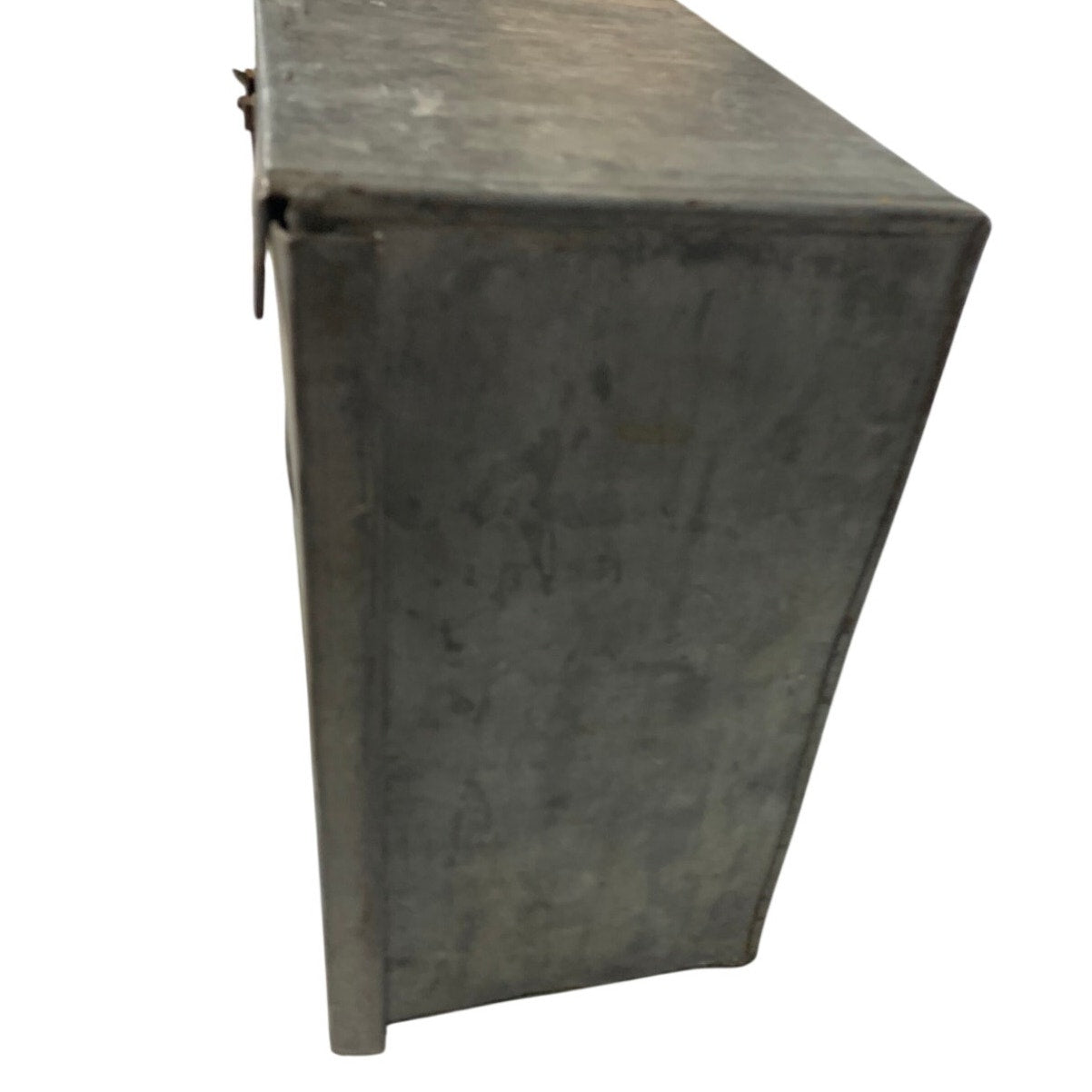 Vintage Industrial Galvanized Steel "EGGS" Wire Handle Delivery Crate