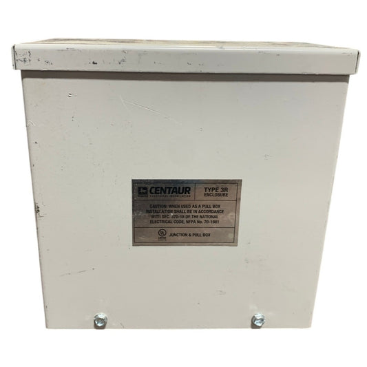 NEMA 3R Rainproof Electrical Enclosure Junction Box 8.5" x 8" x 4" VG Condition