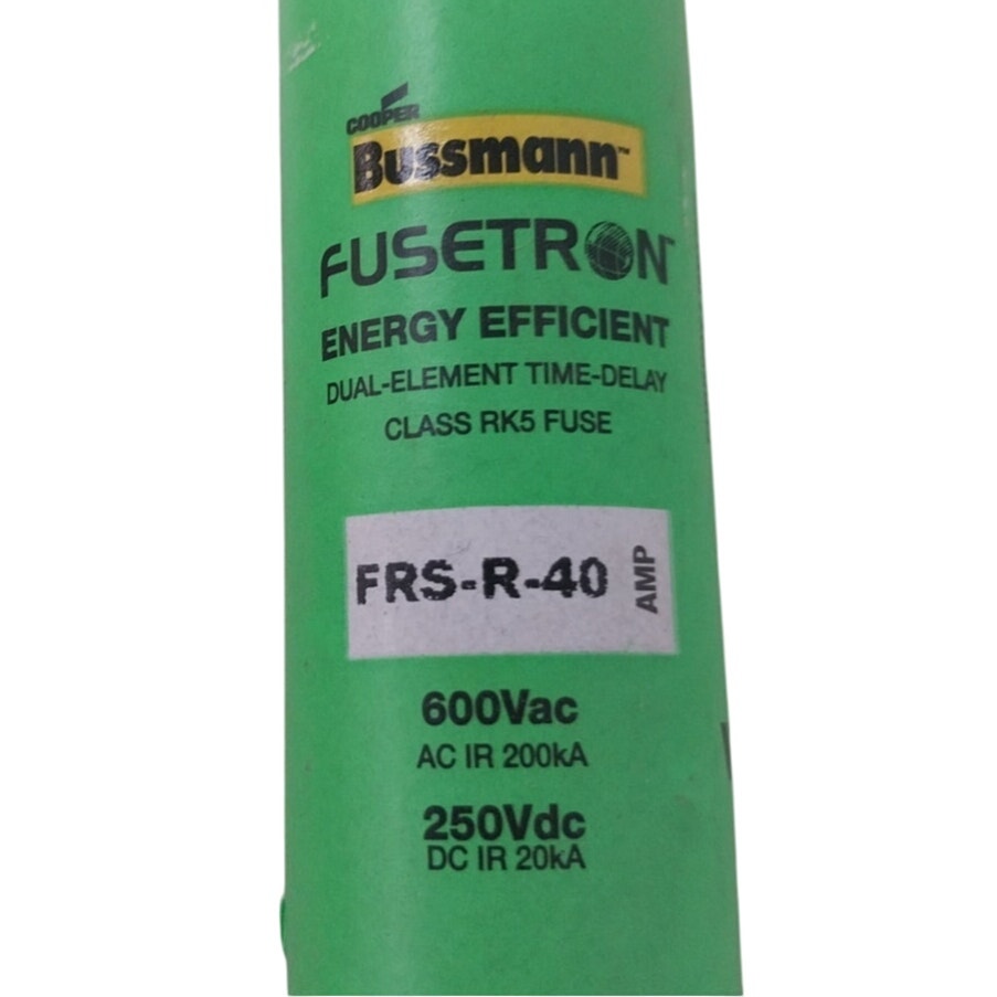 Bussmann FRS-R-40 40A 600V Class RK5 Time-Delay Fuse — 2-Pack, New