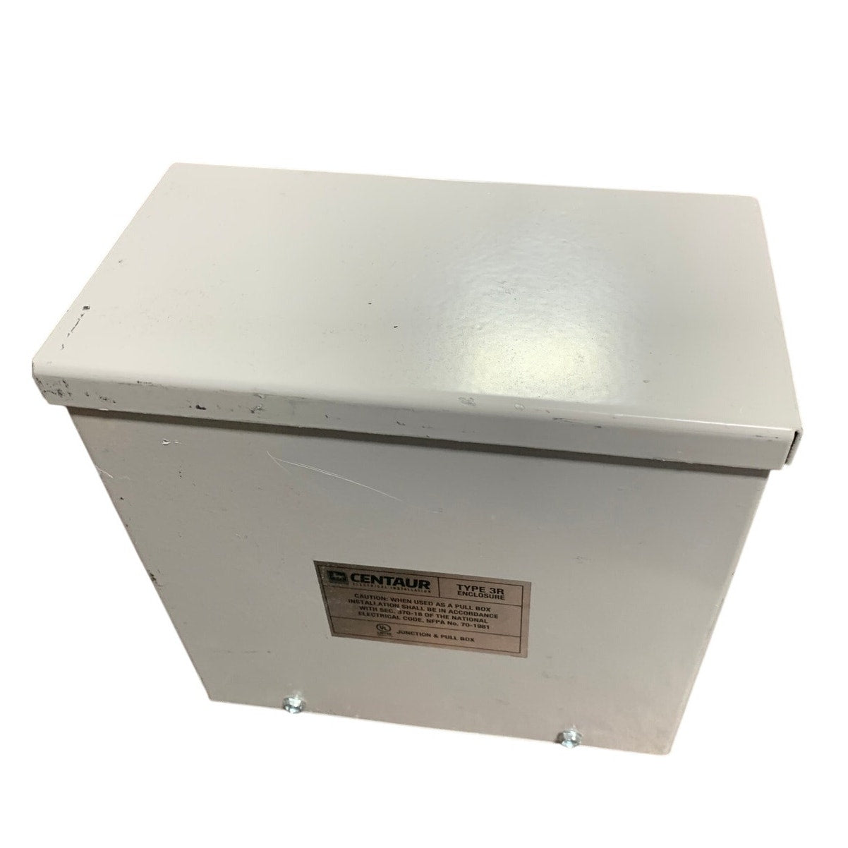 NEMA 3R Rainproof Electrical Enclosure Junction Box 8.5" x 8" x 4" VG Condition