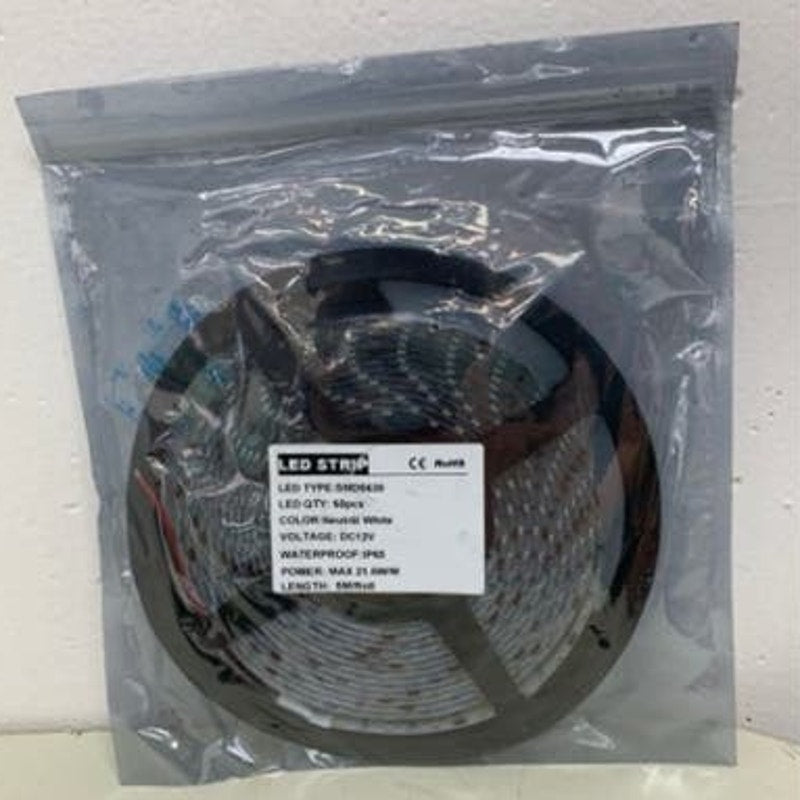 New RoHS LED Type SMD5630 Neutral White DC12V 5M Roll LED Strip