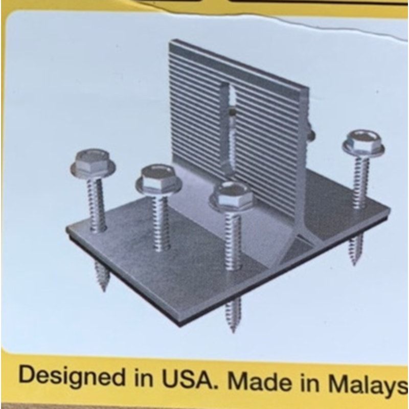 New Pegasus ButyL Foot MIL Dovetail Solar Panel Deck Bracket T-Bolt w 6 Screws