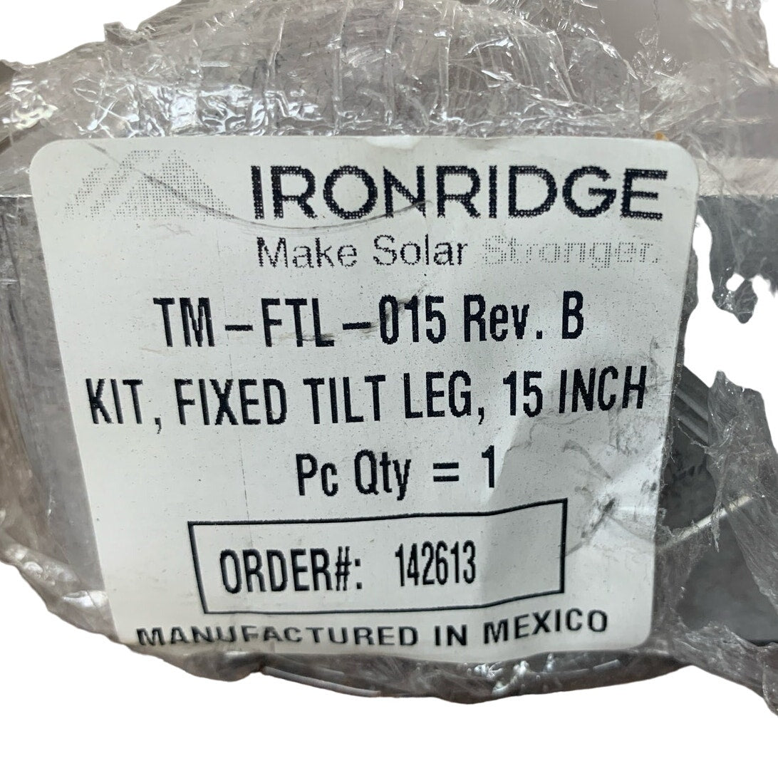 New Ironridge 15 inch Solar Panel Metal Fixed Tilt Leg TM-FTL- 015 Rev B Kit