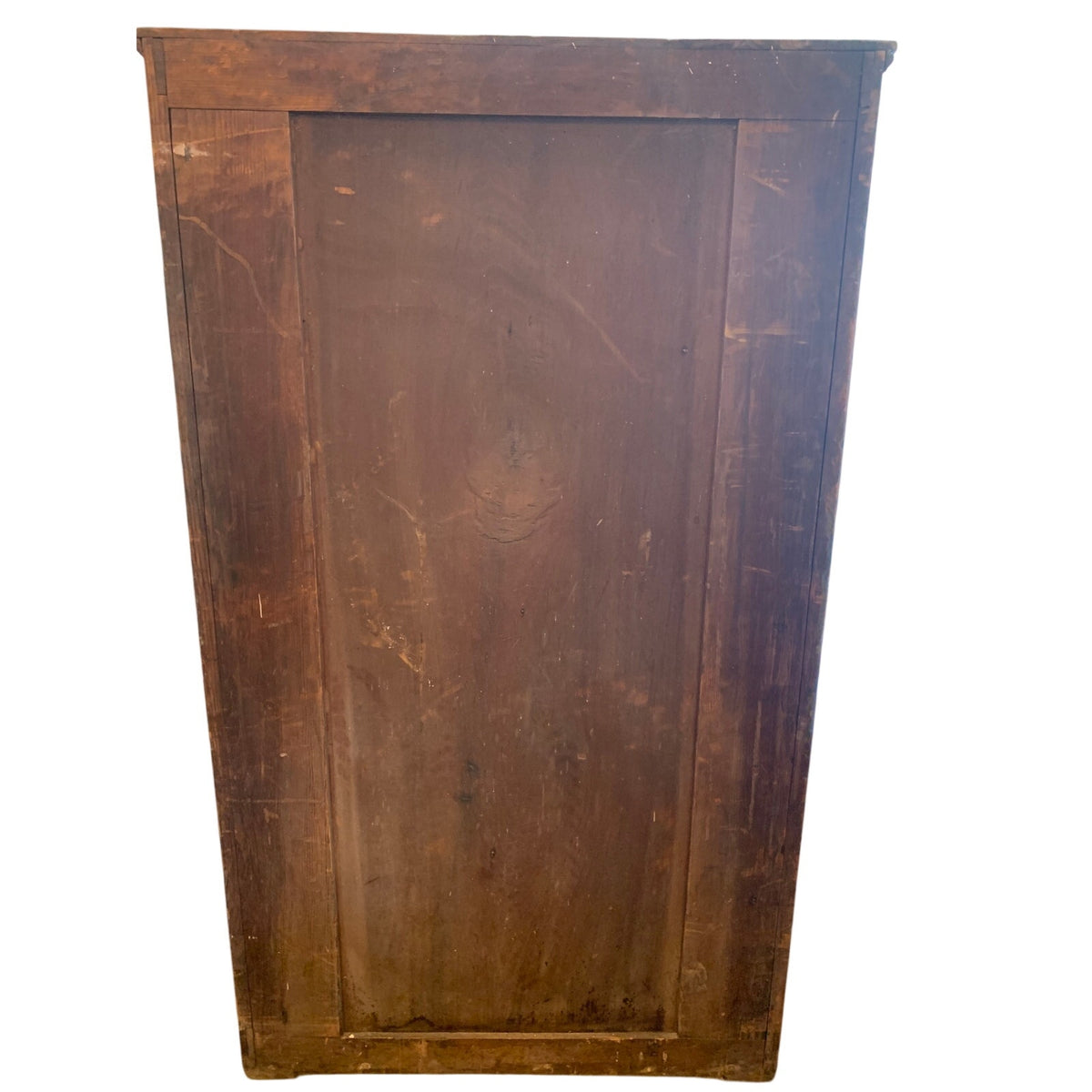Antique Solid Wood Latching Cupboard – Rough-Hewn Rustic Farmhouse Cabinet