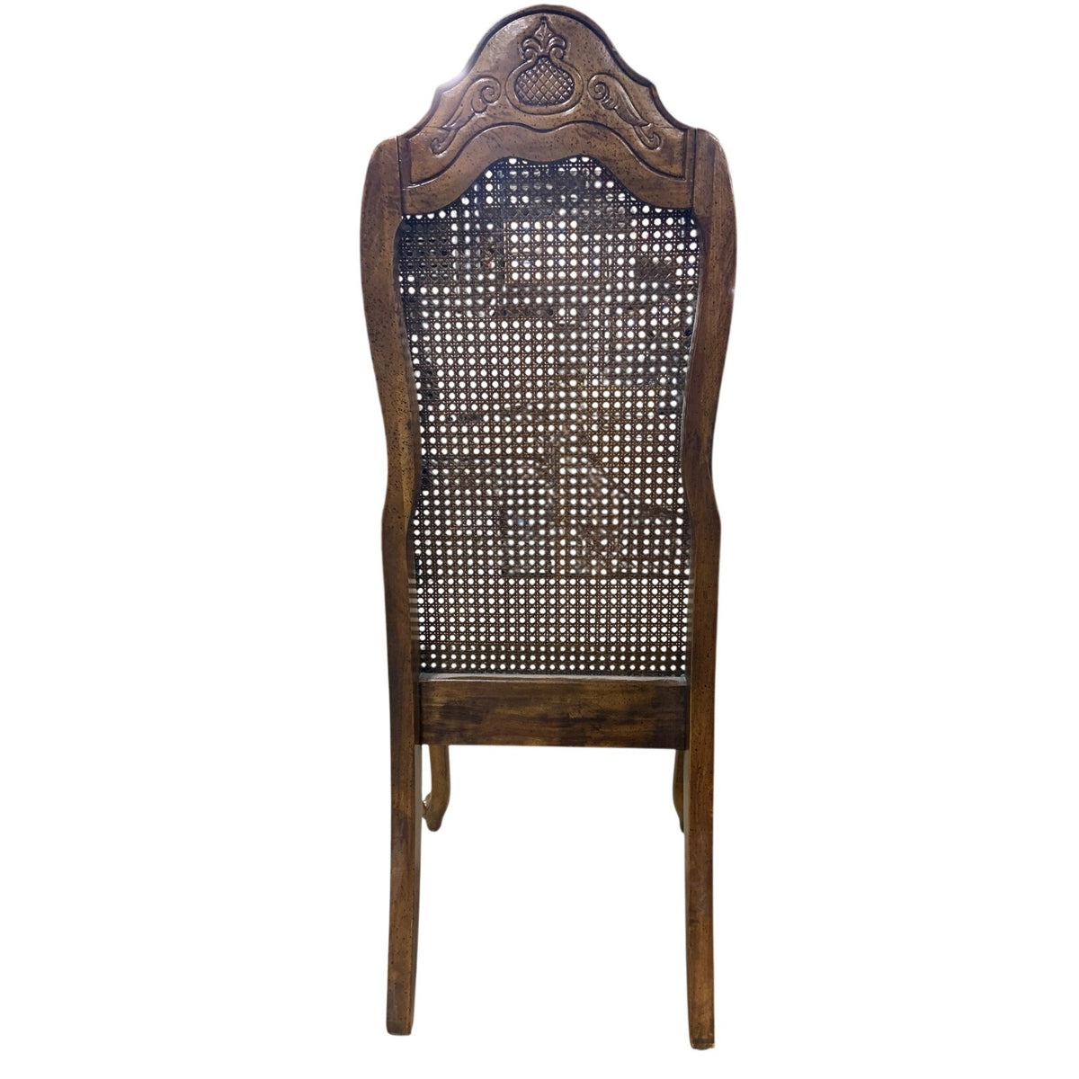 Vintage French Provincial Style Carved Cane-Back Accent Chair