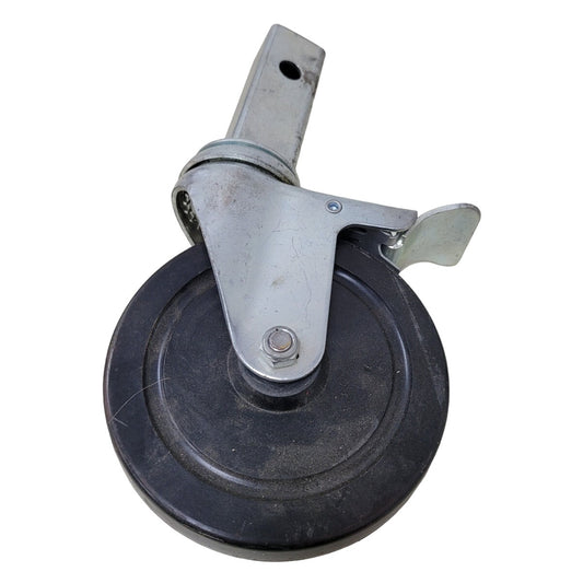 New 10" Rubber Caster w 6" Wheel Locking Mechanism Wheels Cart Accessory