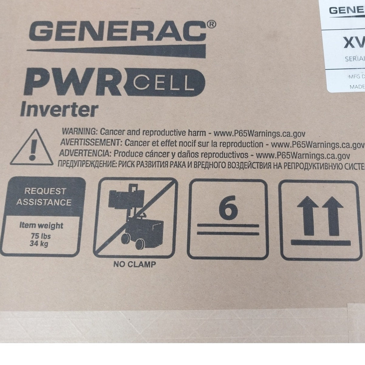 New In Box 240V 2PH Generac PWR Solar 7.6kW 120/240V Cell Inverter XVT076A03