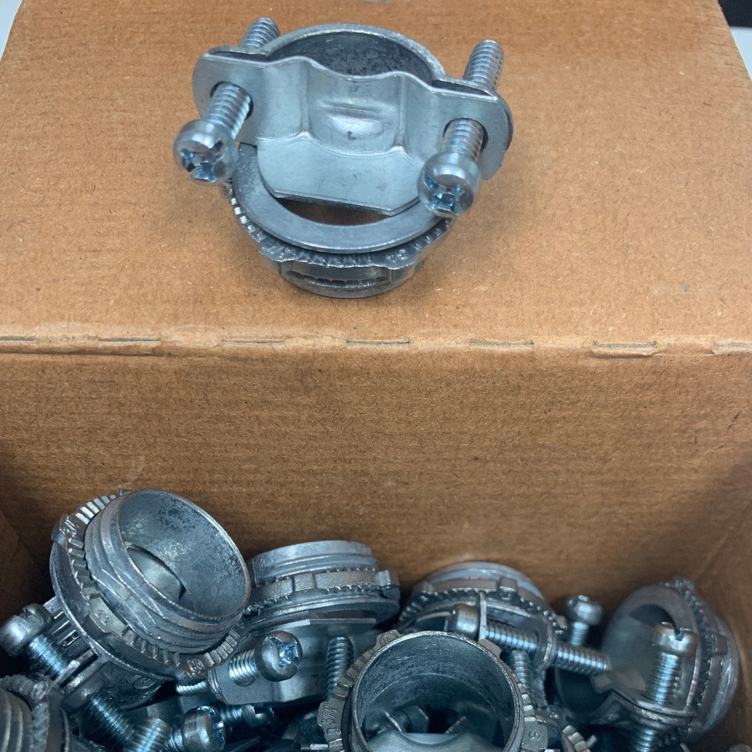 50 New Eaton 3/4" Metal Conduit Fitting Romex Connectors 2631 In Original Box