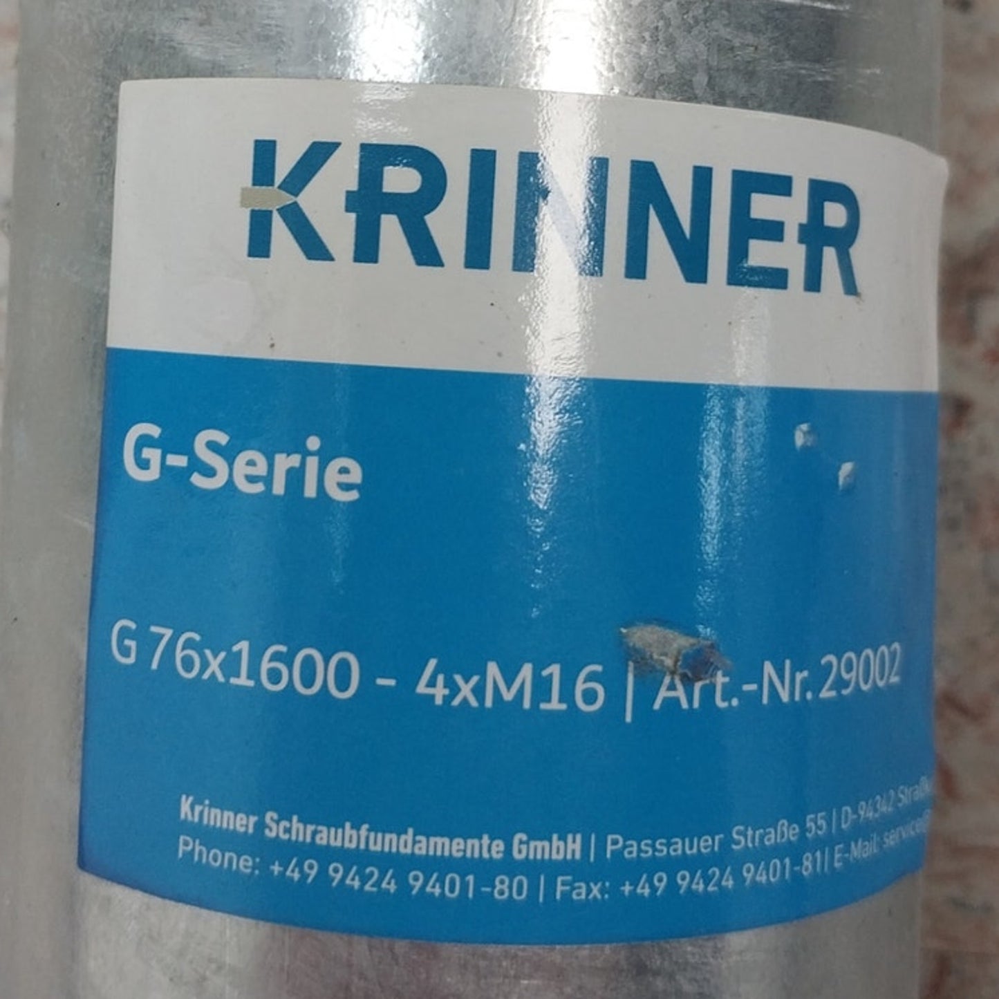 New Krinner G-Series G76X1600 Ground Screws for Fence Posts Ground Mounted Solar