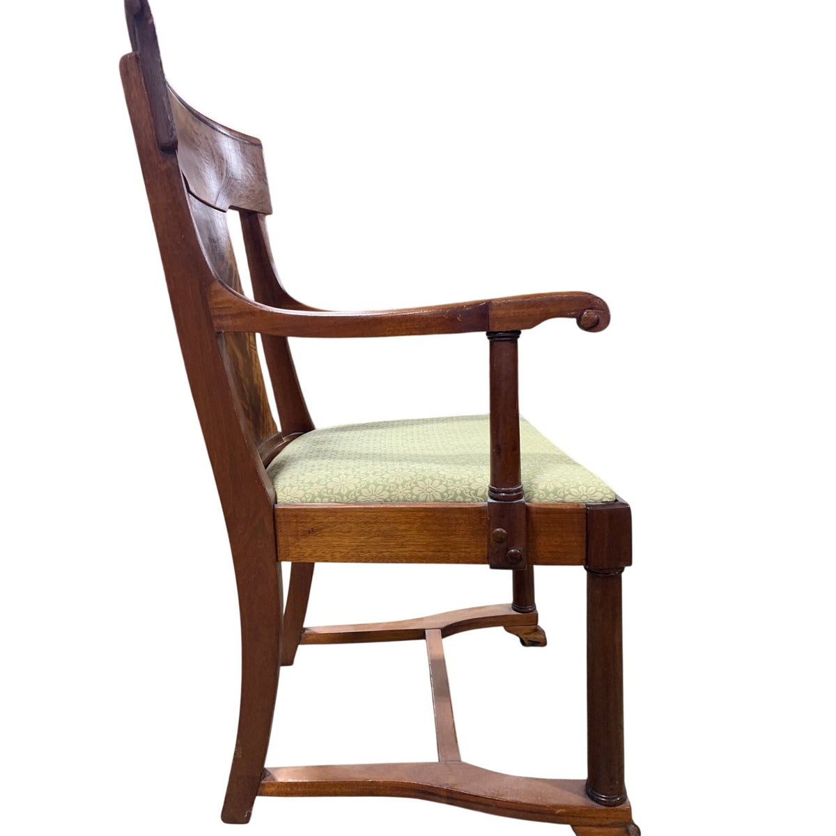Vintage Empire Biedermeier Style Solid Wood Mahogany Armchair Dining Room Chair