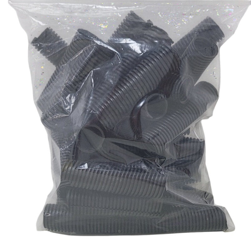 25 New 3" to 5" Black Plastic Corrugated Conduit Tube Wire Management