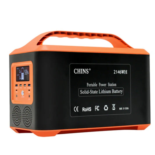 New Chins Portable Power Station 2146WH Solid State Lithium Battery 1200W