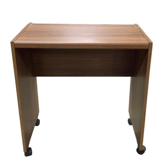 Rolling Mobile Side Table Walnut Finish 25"x16"x26.5" — Excellent Condition