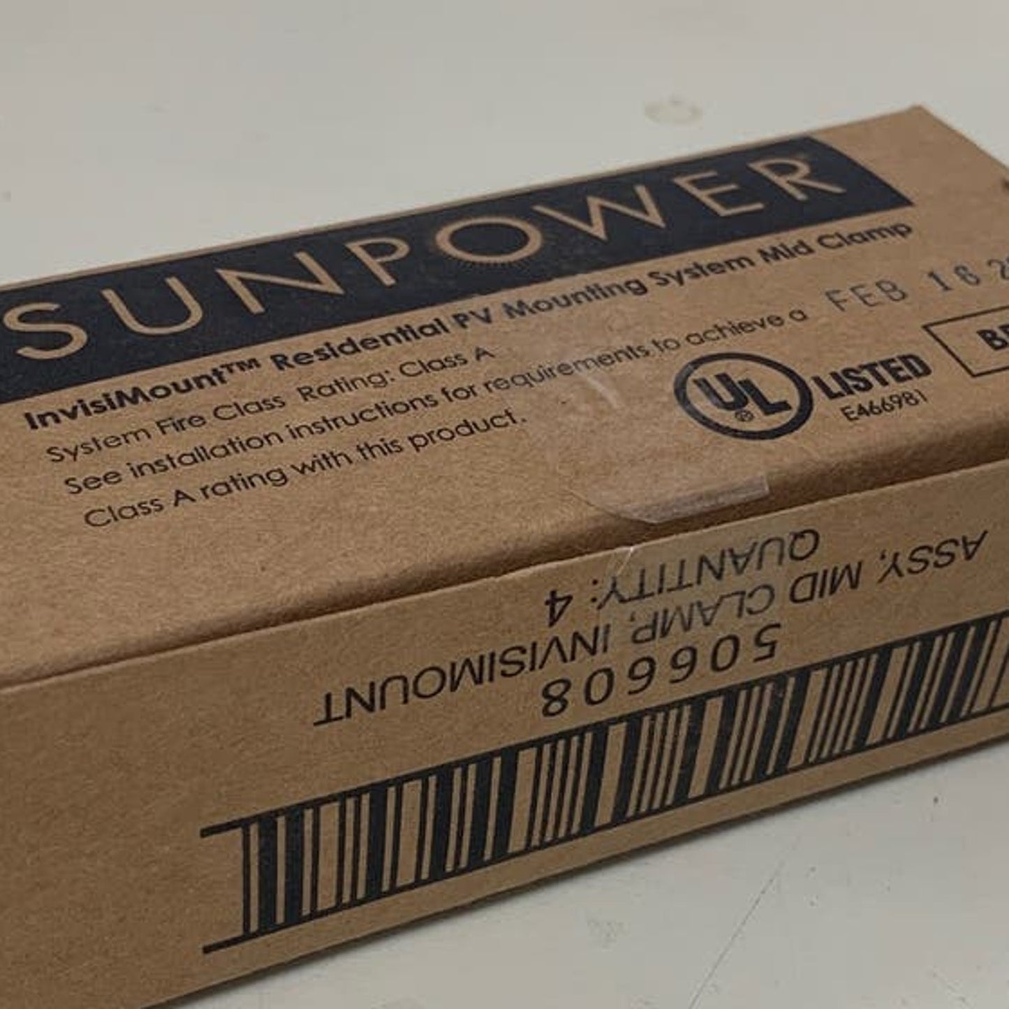 8 New Sunpower 506608 InvisiMount Residential PV Mounting System Mid Clamps