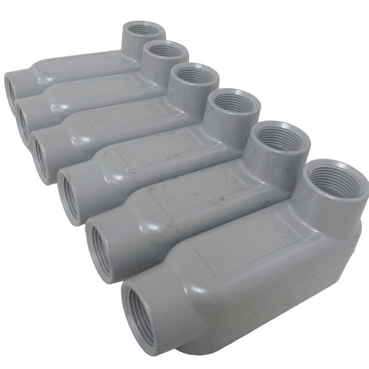 Lot of 6 New Appleton Form 85 Aluminum Conduit Body Type LB 3/4" Threaded