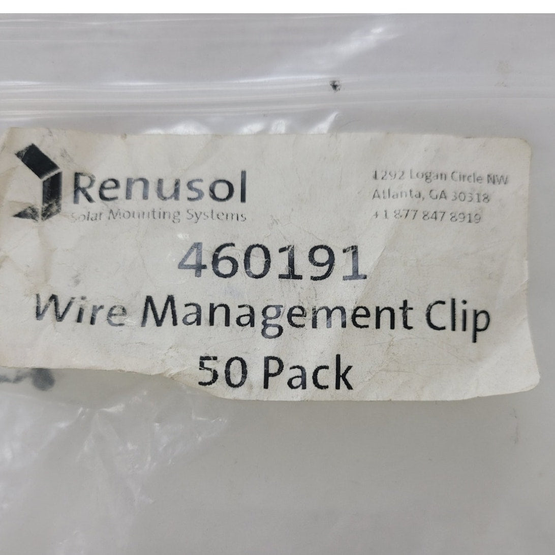 50 New Renusol 460191 Wire Management Clip Solar Panel PV Module Metal Clips