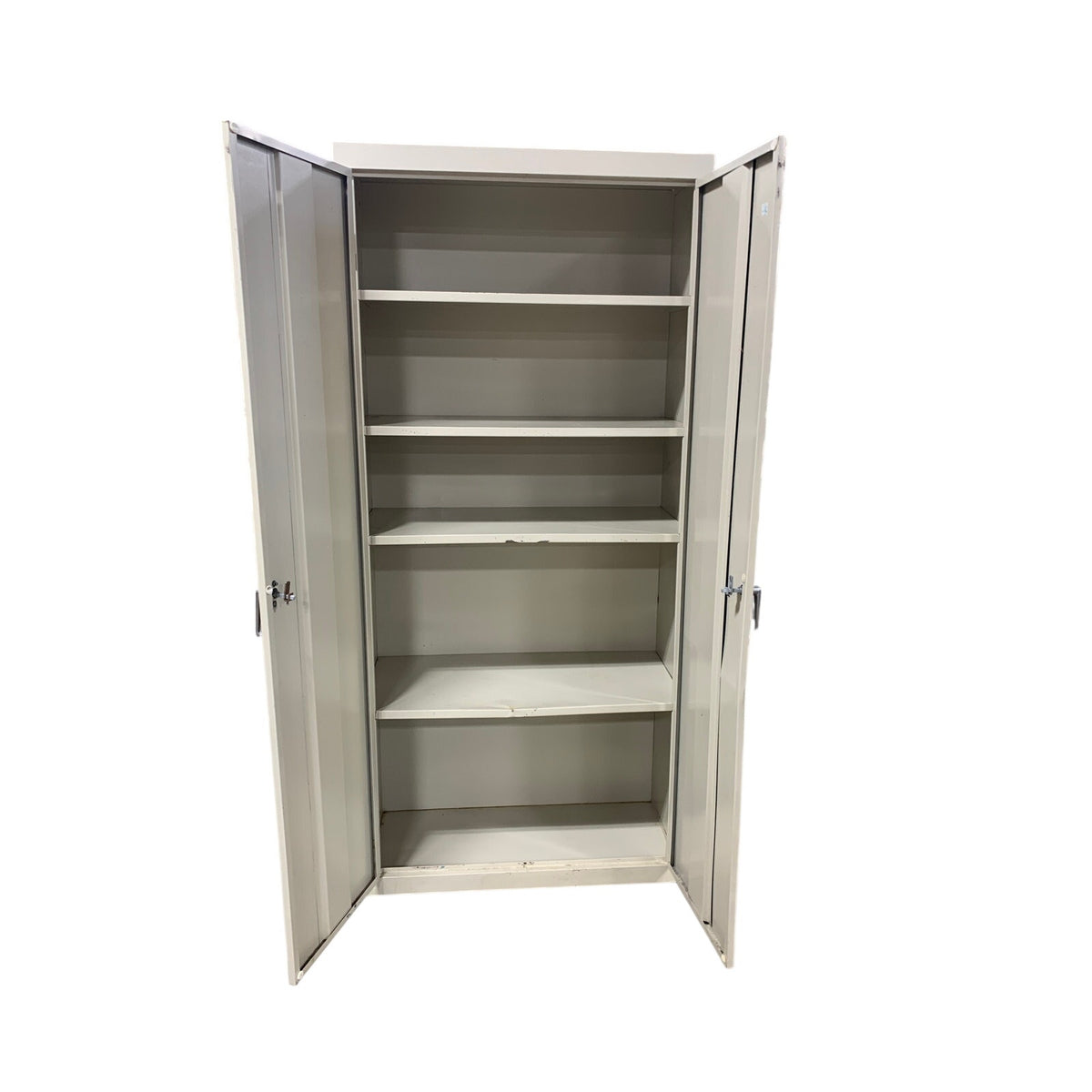 Vintage 78-Inch Metal Storage Cabinet, Used, St. Louis Local Pickup