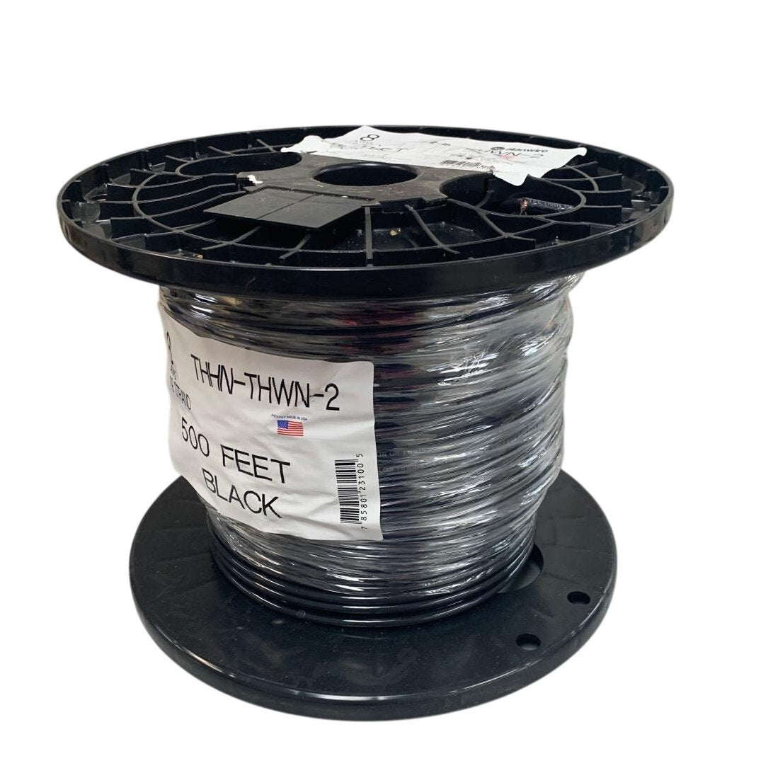 New 500’ 8 AWG THHN THWN RoHS Stranded 600V Copper Wire Spool
