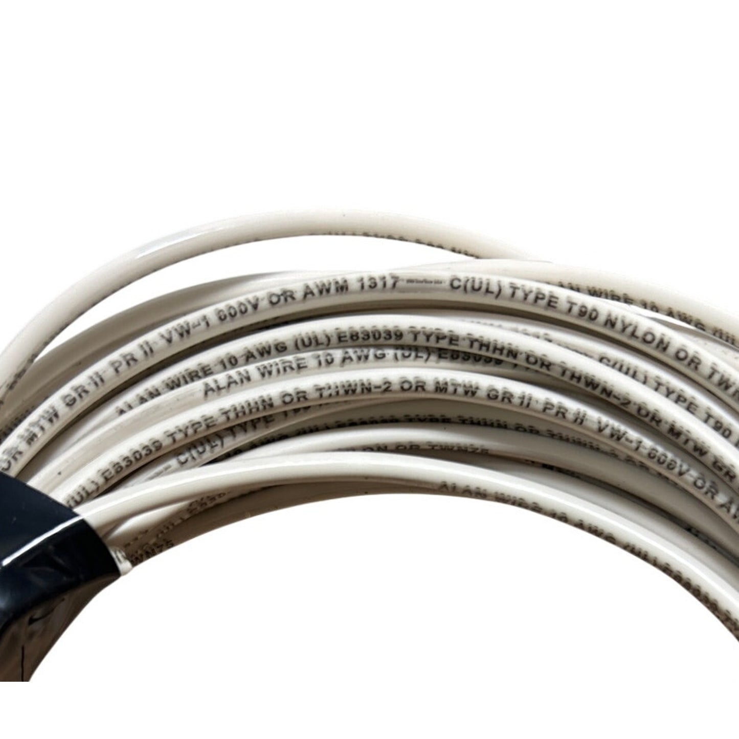 New 40’ White 10 AWG THHN THWN Stranded Copper Various Brands Wire - Open Box