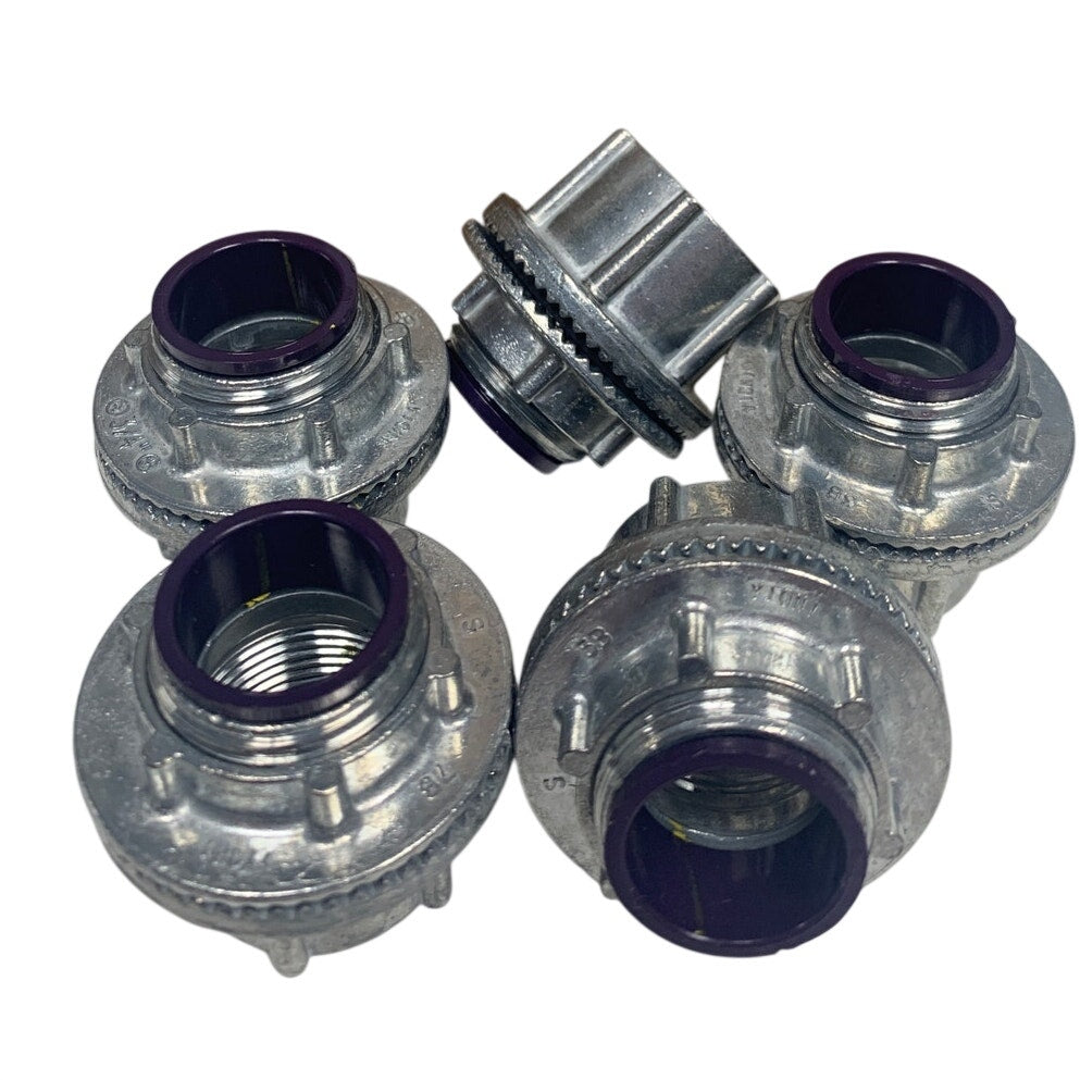 5 New Emerson 3/4" DieCast Recessed O-Ring Rigid Conduit Watertight Hubs HUB75DN
