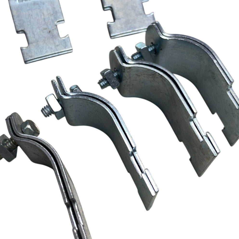 18 New Open Box 1 1/4" Rigid 1 5/8" OD Metal Pipe Strut Sets w Hardware