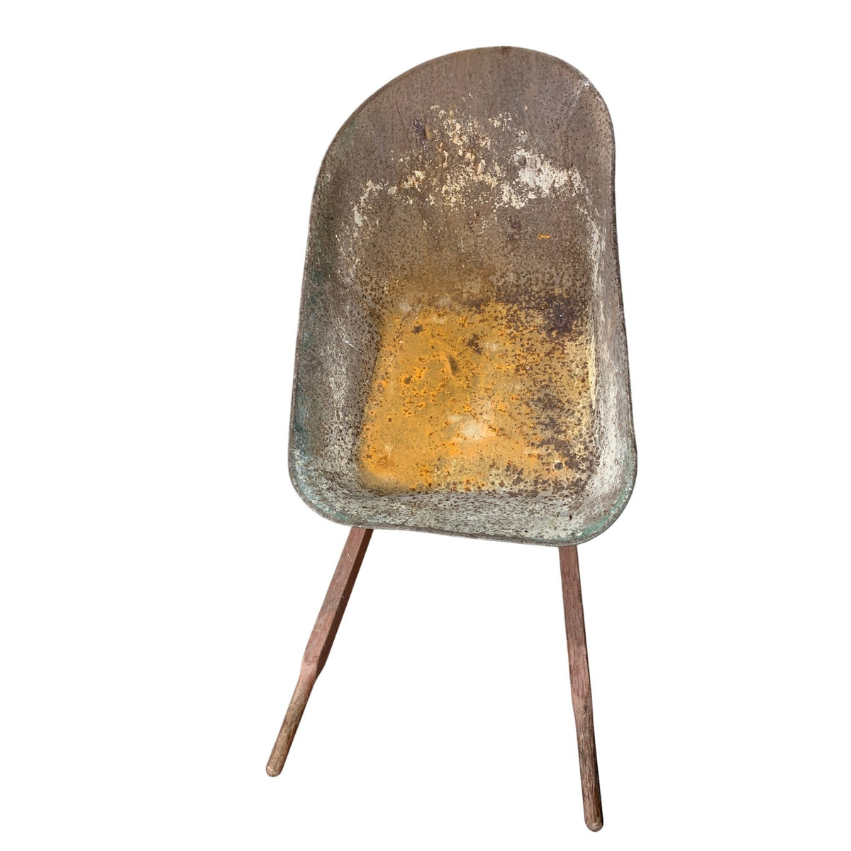 Green Metal Wheelbarrow with Wood Handles, Rustic Garden Project – Pickup