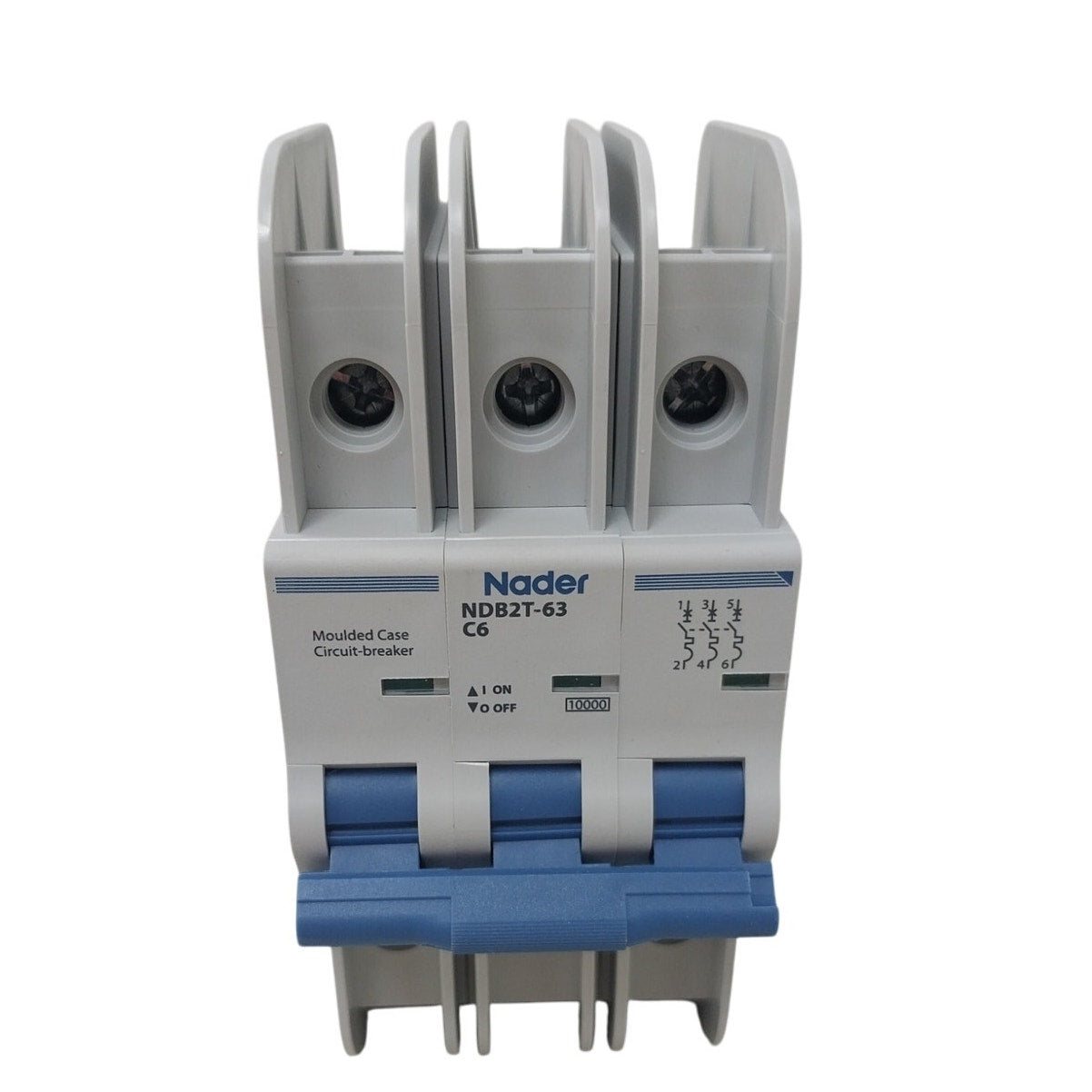 New Open Box ASI Nader NDB2T-63C6-3L 3 Pole Unit Moulded Case Circuit Breaker