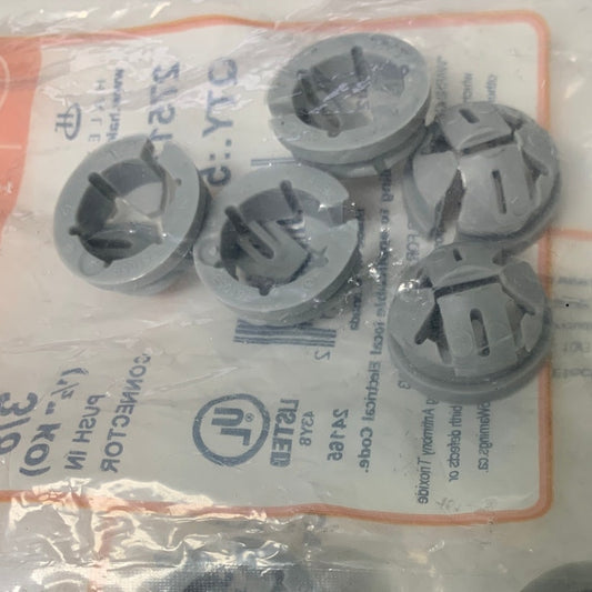 10 New Halex 3/8" (1/2" KO) Non-Metallic Plastic Push In Connectors 27511