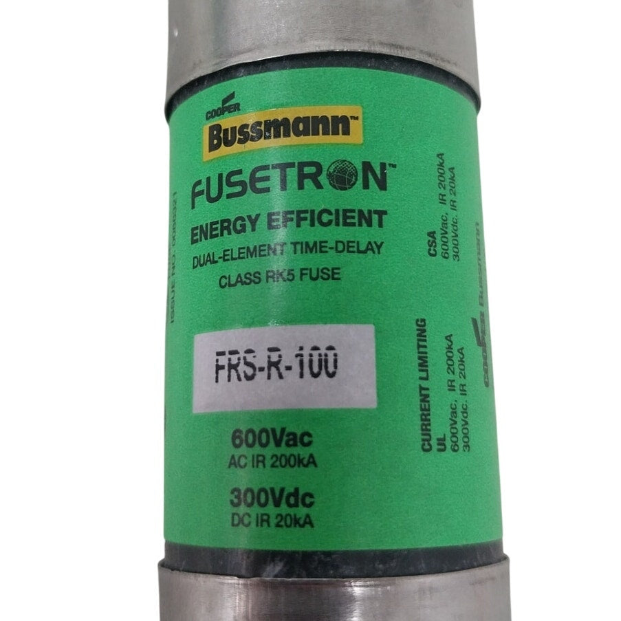 Cooper Bussmann FRS-R-100 100A 600V Class RK5 Time-Delay Fuse — New