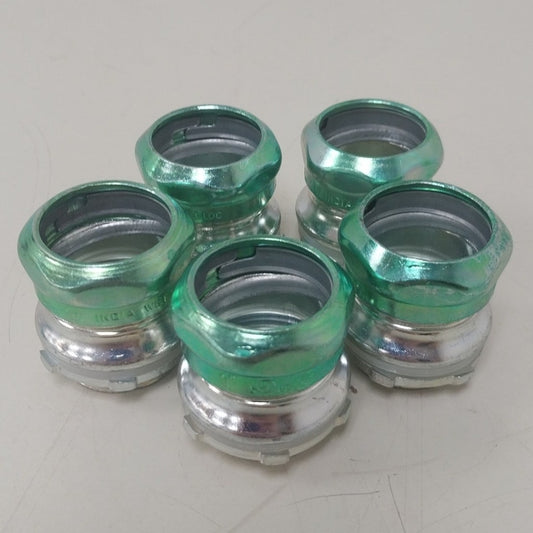 5 New 1" Raintight EMT Connectors - Open Box