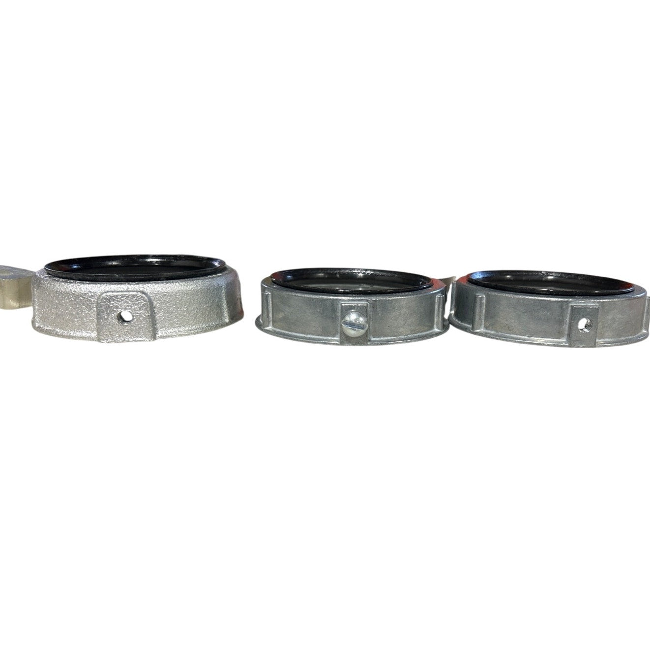 Lot of 3 Various Brands 3" Insulated Metal Grounding Bushings Missing Screws