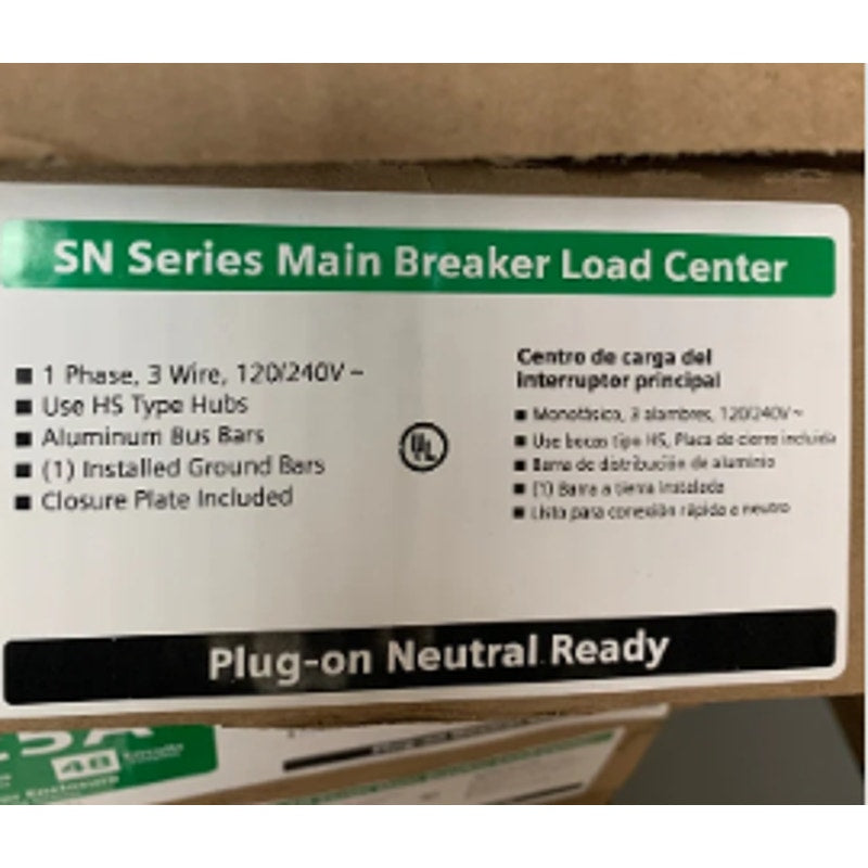 New Siemens 125A 30 Space 48 Circuit Main Breaker Outdoor 3R Electric Load Panel