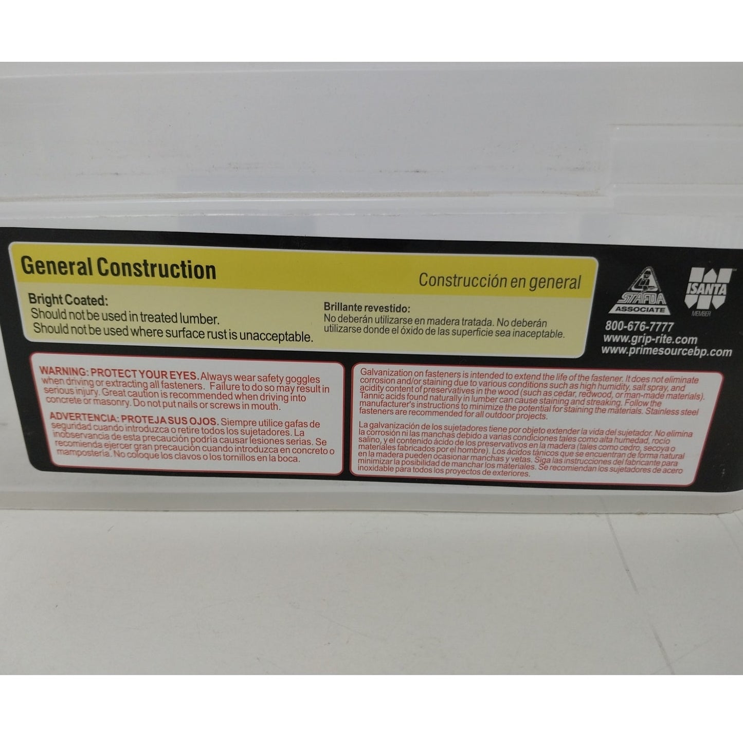 130 New Grip RIte Collated Bright Coated 3.25" 21 Degrees Framing Nails Open Box