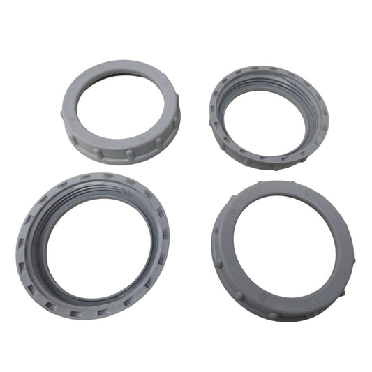 4 New 2.5" Gray PVC Conduit Bushing Rings - Open Box