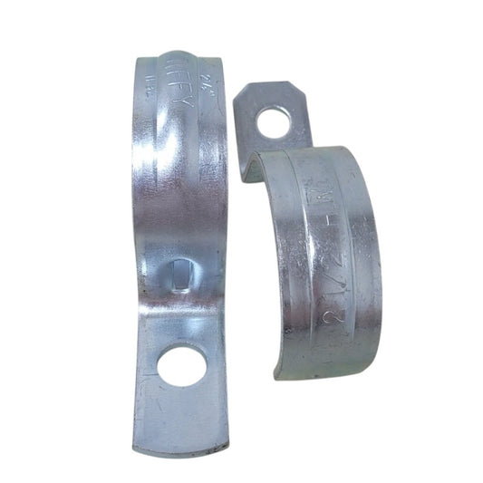 2 New Jiffy 2.5" Metal Pipe Strap H-32 One Hole EMT Fittings