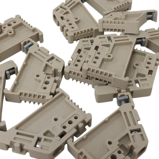12 New Weidmuller EW 35 Tan Plastic End Brackets - Open Box