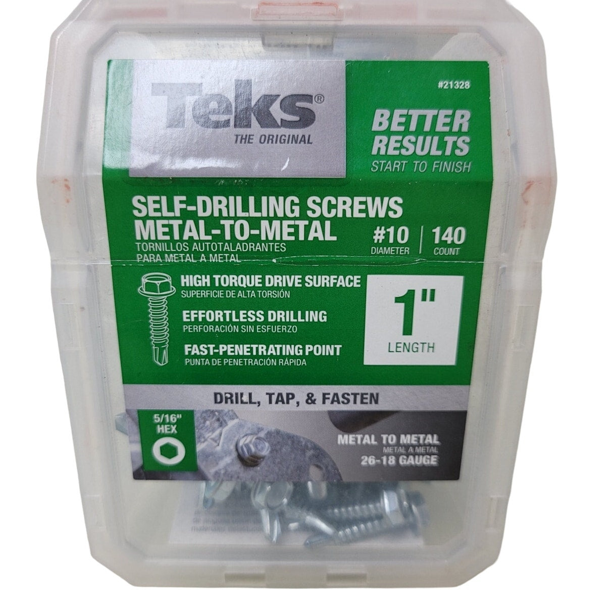 140 New Teks Metal-to-Metal 1" Self Drilling Screws 26-18 Guage