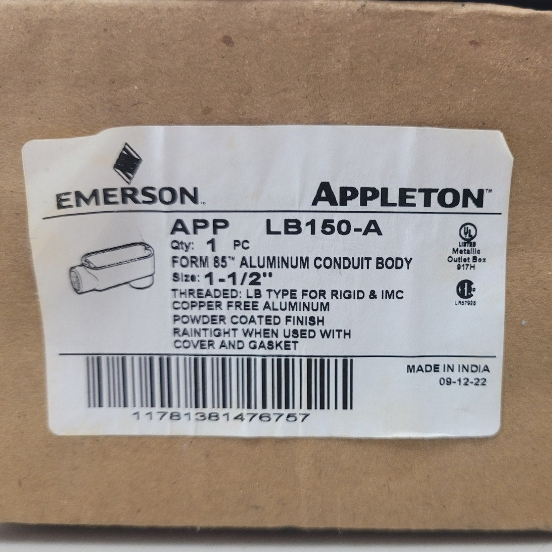 New Appleton Form 85 1.5" Gedney Form LB150-A Aluminium Conduit Body