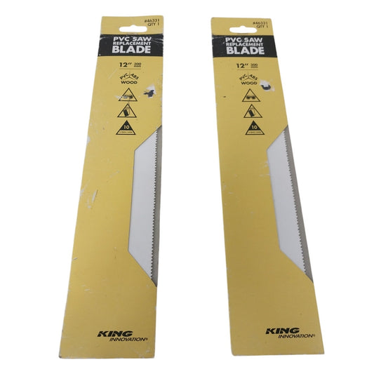 2 New King Innovation 12" 46331 PVC ABS Plastic Pipe Saw Replacement Blades