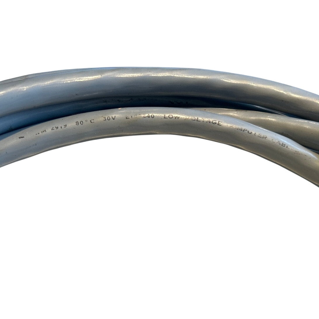 Vintage 30V Shielded Multiconductor Computer Cable 15 ft — Grey