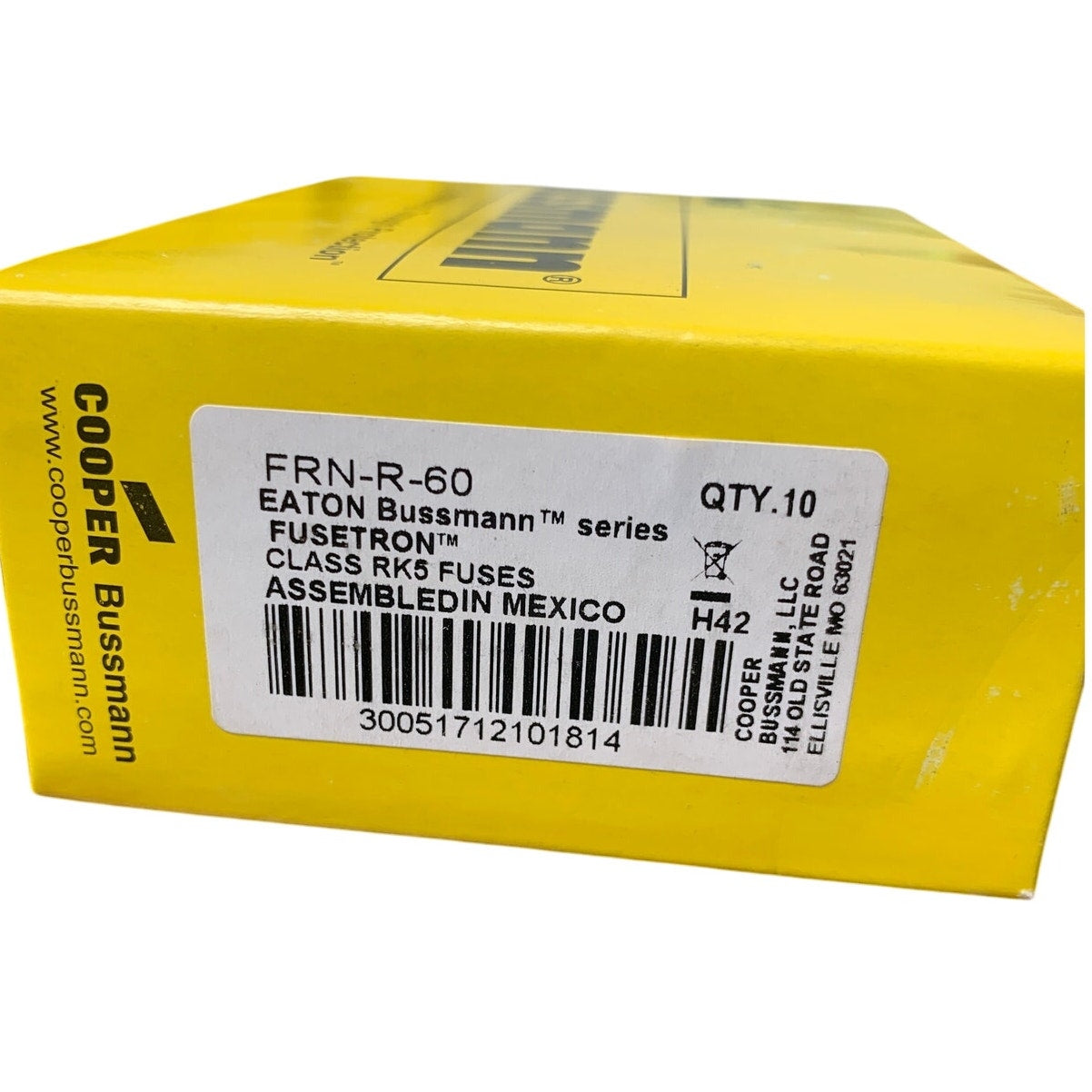 10 New In Box Cooper Bussmann Fusetron FRN-R-60 Time Delay Class RK5 Fuses