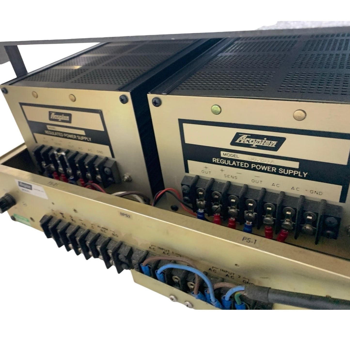 Vintage Simpson Dual-Meter Rack Mount Industrial Power Supply & Isolation Unit