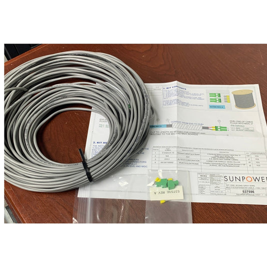 New Sunpower ESS 2 Conductor Multi IO 100' Extension 18 AWG Cable Kit 537596