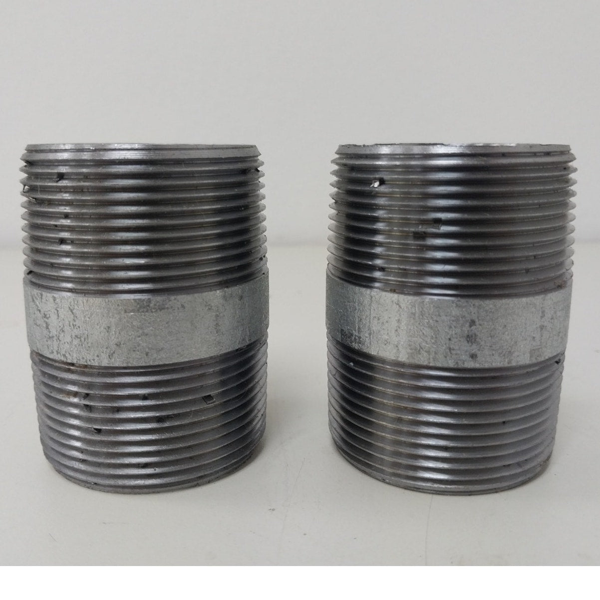 2 New 1.75" by 2.5" Threaded Steel Pipe Nipples - New Without Original Package