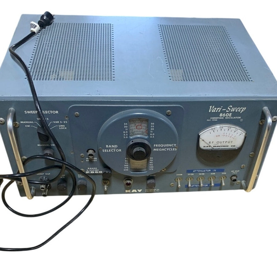 Kay Vari-Sweep 860E RF Sweeping Oscillator, 2–220 MHz, Vintage Untested