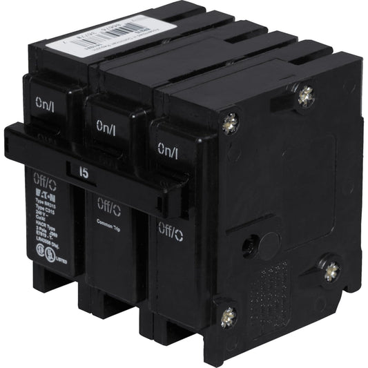 New Eaton BR315 Plug-On Mount Type BR Circuit Breaker 3-Pole 15 Amp 240 Volt AC