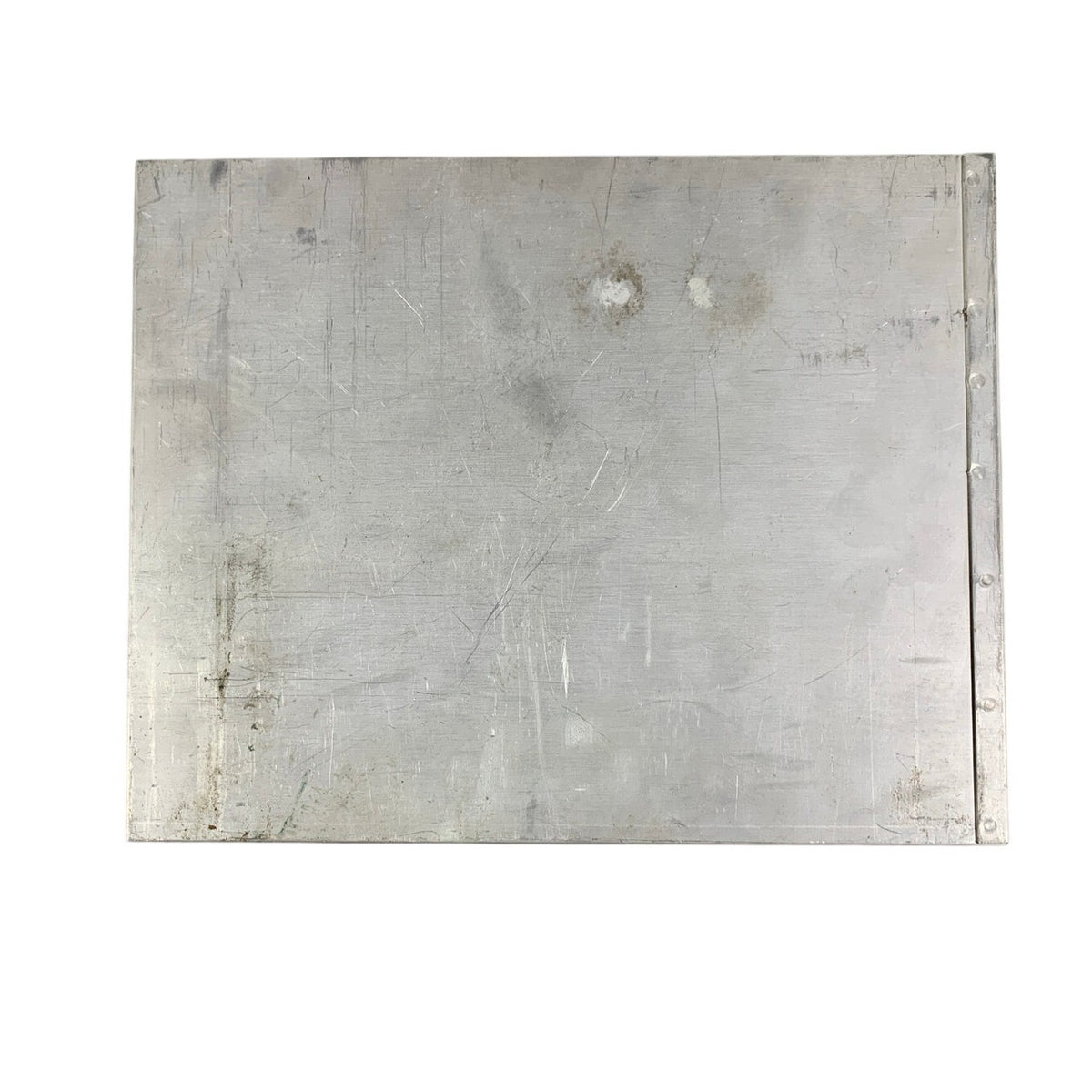 Silver Metal Utility Storage Box with Lid Industrial Organizer 10.5x8.5x3.5"