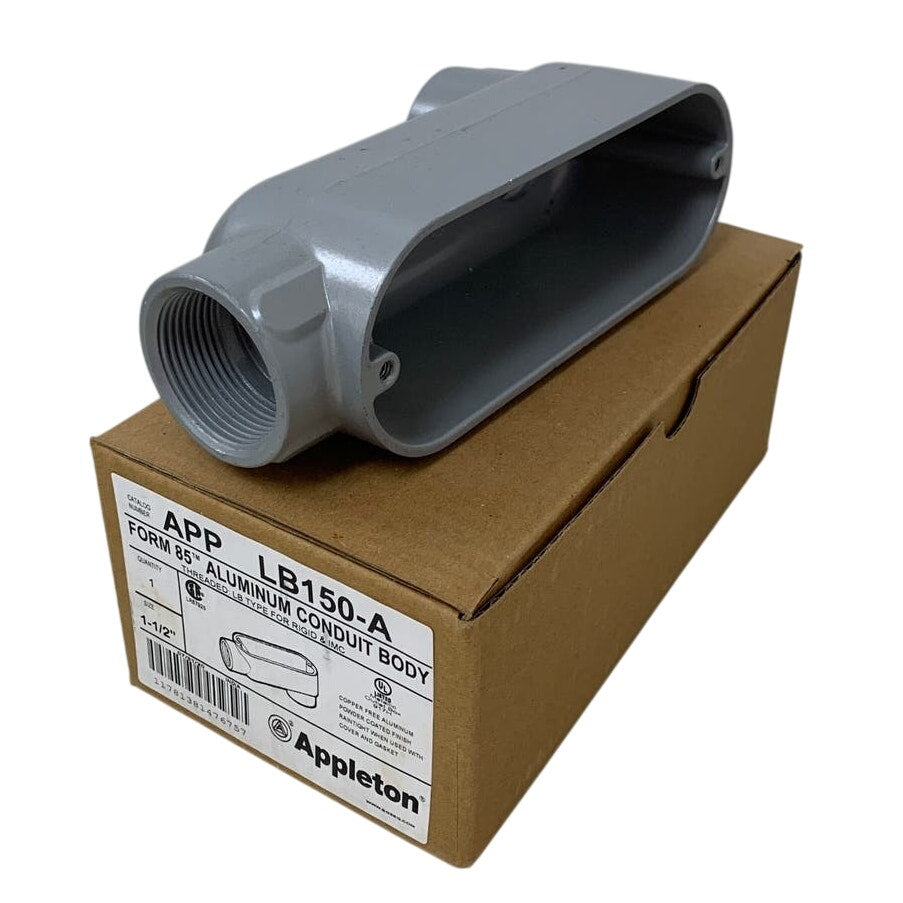 New Appleton Form 85 Aluminum Conduit Body Type LB150-A 1.5" Threaded For Rigid
