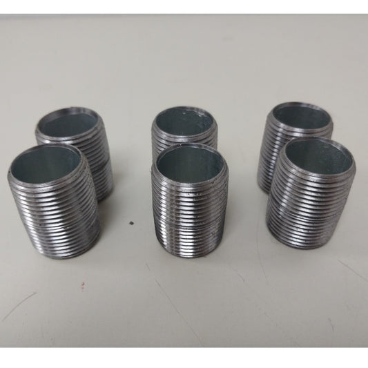 6 New 1.5" by 1" Threaded Steel Close Pipe Nipples New Without Original Package
